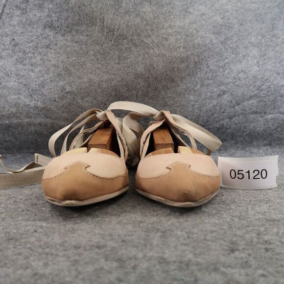 Free People Shoes Womens 36 Flats Ankle Wrap Tie Fashion Boho Leather Classic - Picture 2 of 15